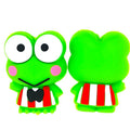 Silicone 3D Focal Beads Frog Wearing Black Bow Tie