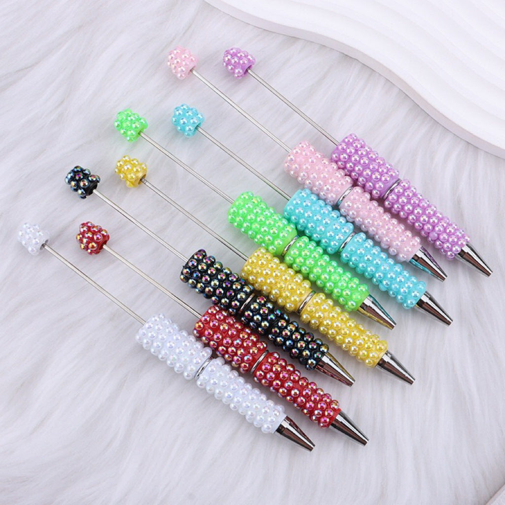 Creative DIY Full Coverage Pearl Rhinestones Beadable Pen