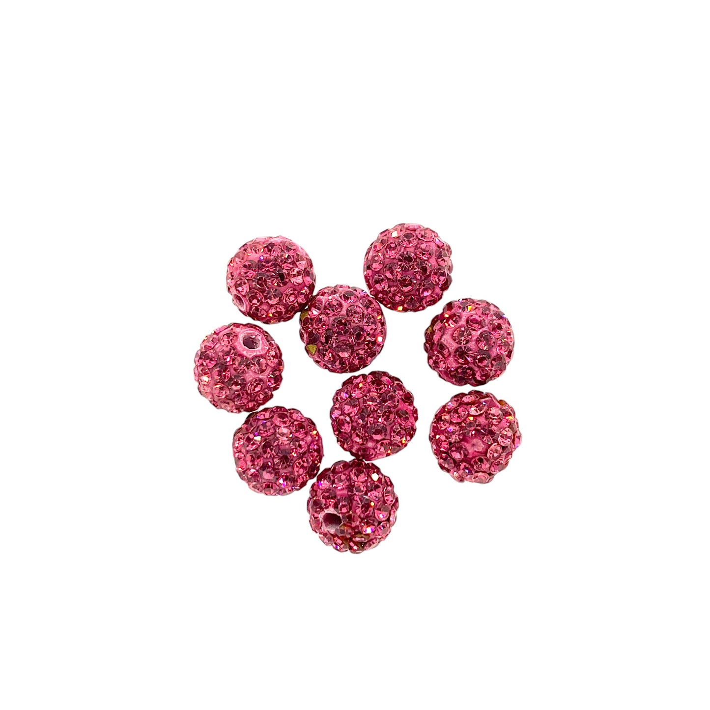 Clay Ball Rhinestone Beads 6mm Disco Sparkle 50pcs