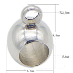 Stainless Steel Round Crimp Metal Beads 6.5-13mm Large Hole 20pcs 4