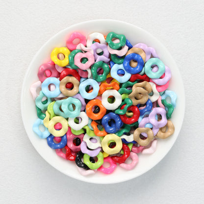 Acrylic Wavy Spacer Beads 12mm Baking Painted Colorful 50pcs