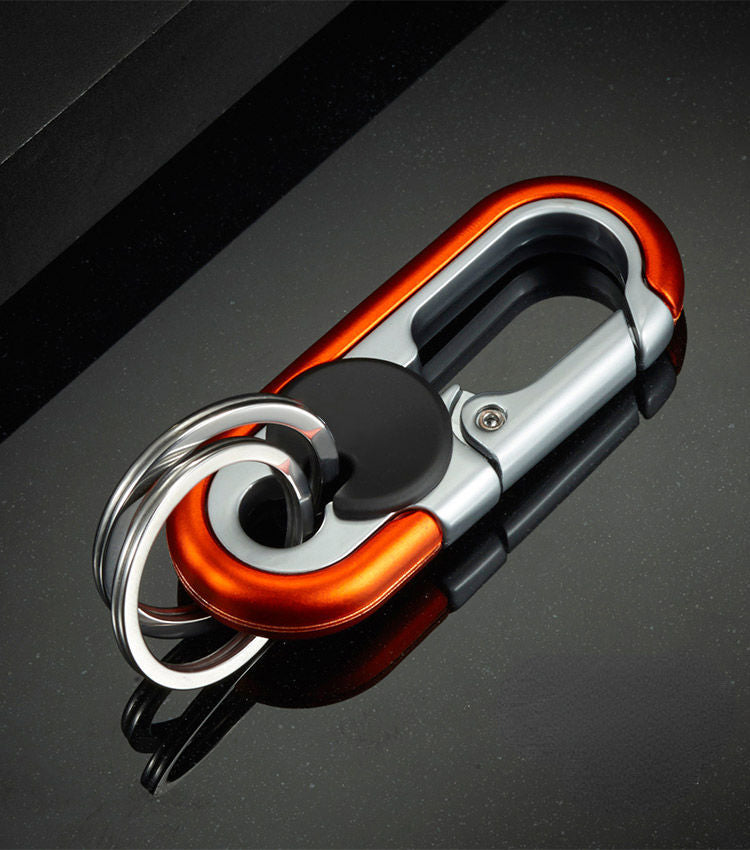 Metal Carabiner Keychain Zinc Alloy Vintage Style Black Blue Orange 8