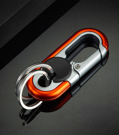Metal Carabiner Keychain Zinc Alloy Vintage Style Black Blue Orange 8