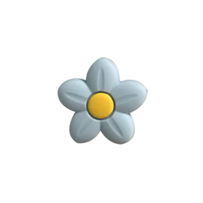 Silicone Focal Beads Flower Pastel Colors Center Dot 20pcs 3