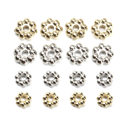 Snowflake CCB Plastic Spacer Acrylic Beads 4-9mm Metallic Tones 500pcs 3