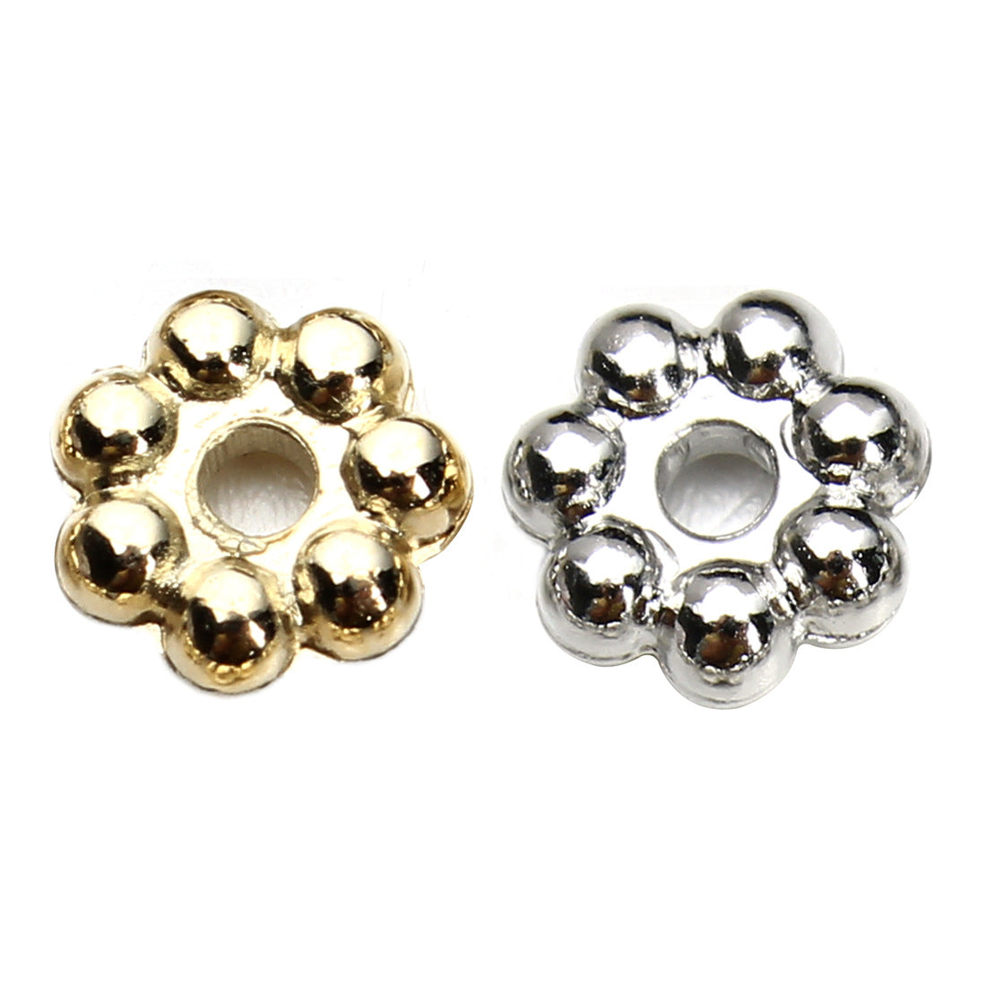 Snowflake CCB Plastic Spacer Acrylic Beads 4-9mm Metallic Tones 500pcs 2