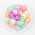 Alloy Rhinestone Bubblegum Beads Mermaid Style 20mm 10pcs - Random Color