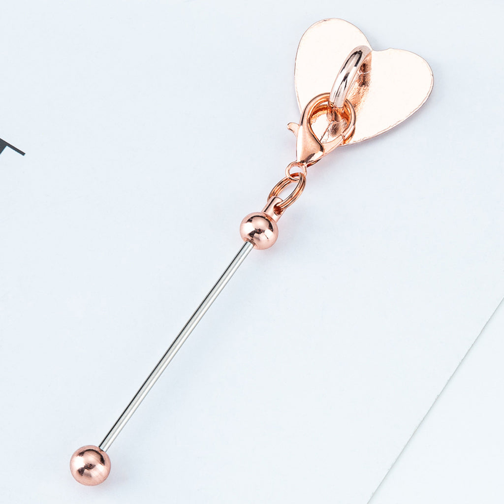 Beadable Metal Cup Charms Heart-shaped