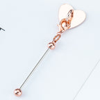 Beadable Metal Cup Charms Heart-shaped