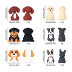 Silicone 3D Focal Beads Puppy Sitting Pose Smiling Face 20pcs 10