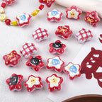 Lucky Red Star Acrylic Beads 20mm Colorful Mixed 20pcs 4