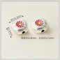 Oval Sunflower Metal Beads Cloisonne Enamel Alloy 10pcs 8