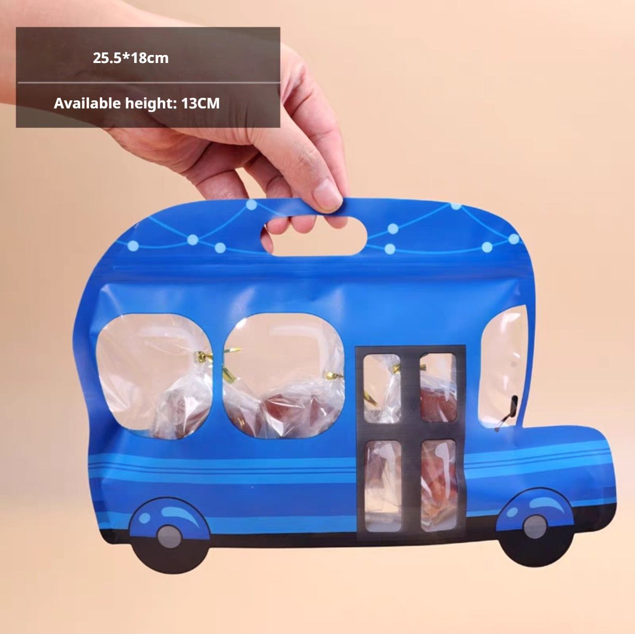 Car Shaped Zip Lock Bags Plastic Stand Up with Handle 25.5x18cm 10pcs 6