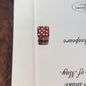 Coffee Tone Square Acrylic Beads 14mm Polka Dotted Glossy 10pcs 4