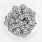 15mm Black and White Patterned Silicone Round Beads 50pcs 6