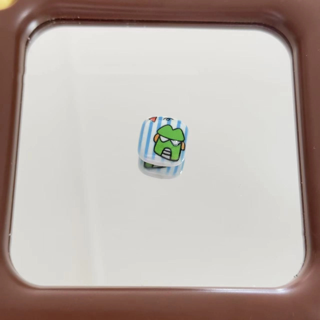 Acrylic Square Beads 16mm Glossy Cartoon Faces 10pcs 13