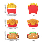 Silicone 3D Focal Beads Fast Food Chicken Nuggets French Fries Taco Pizza 20pcs 8