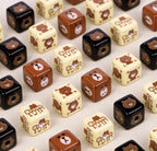 Printed Square Acrylic Beads 15mm Brown Bear Series 10pcs 3