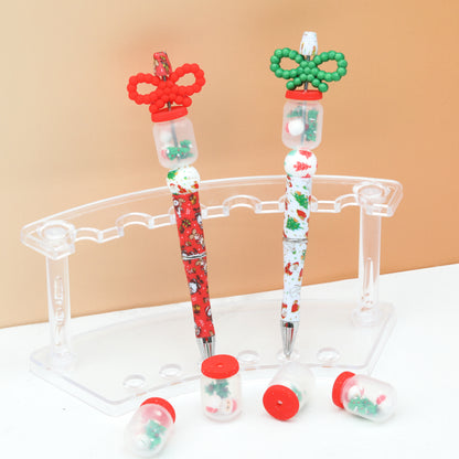 Silicone 3D Christmas Santa Tree Focal Beads 20pcs