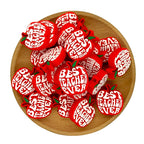Silicone Focal Beads Teacher Red Apple Lettering 20pcs 2