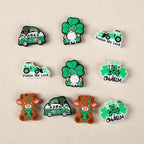 Silicone Focal Beads Saint Patrick Day Clover Lucky Charm 10pcs 5