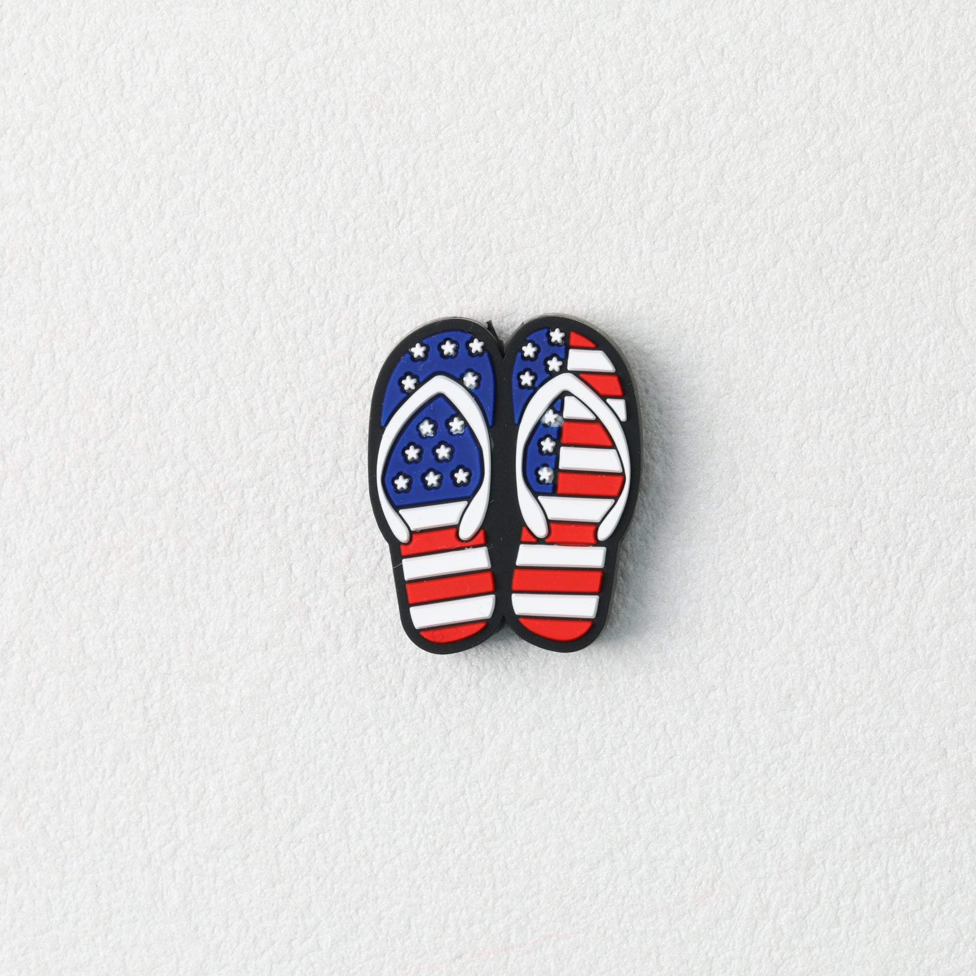 USA Flag Independence Day Flip Flop Silicone Focal Beads20pcs 3