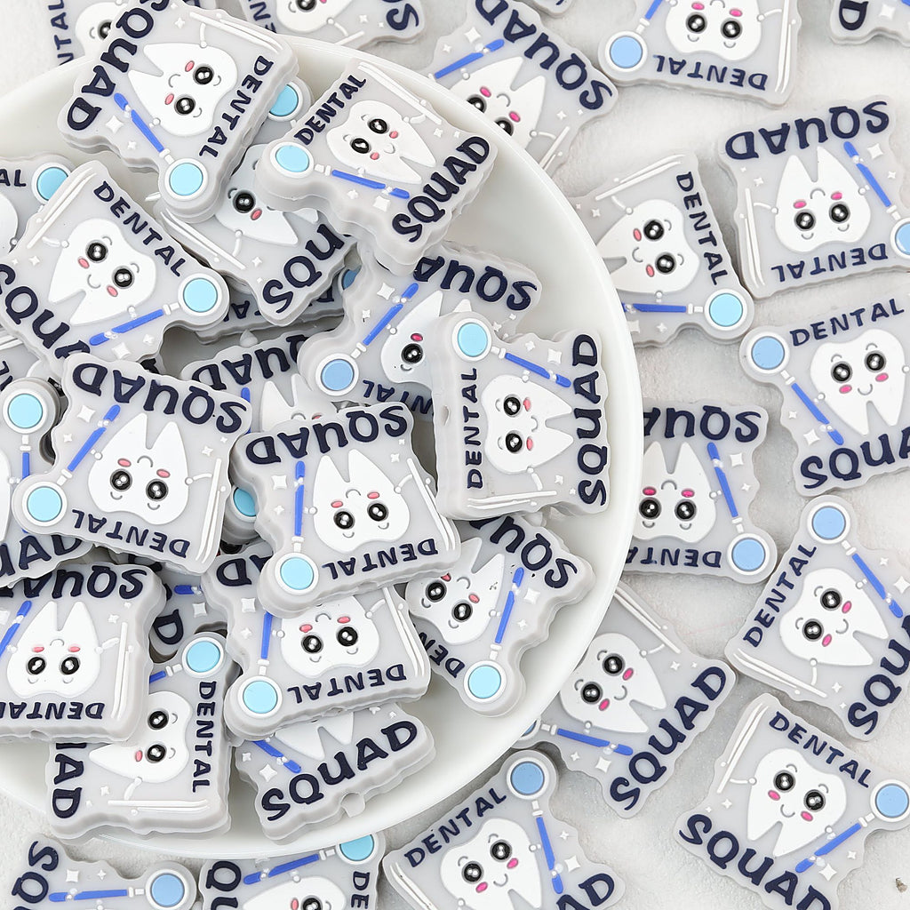 Silicone Focal Beads Dental Squad Smiling Tooth Dental Tools 20pcs