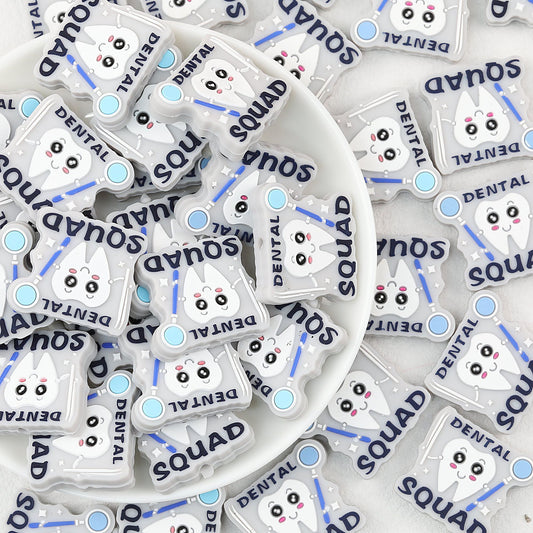 Silicone Focal Beads Dental Squad Smiling Tooth Dental Tools 20pcs