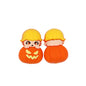 Silicone 3D Focal Beads Halloween Pumpkin Dolls Yellow Hats 20pcs