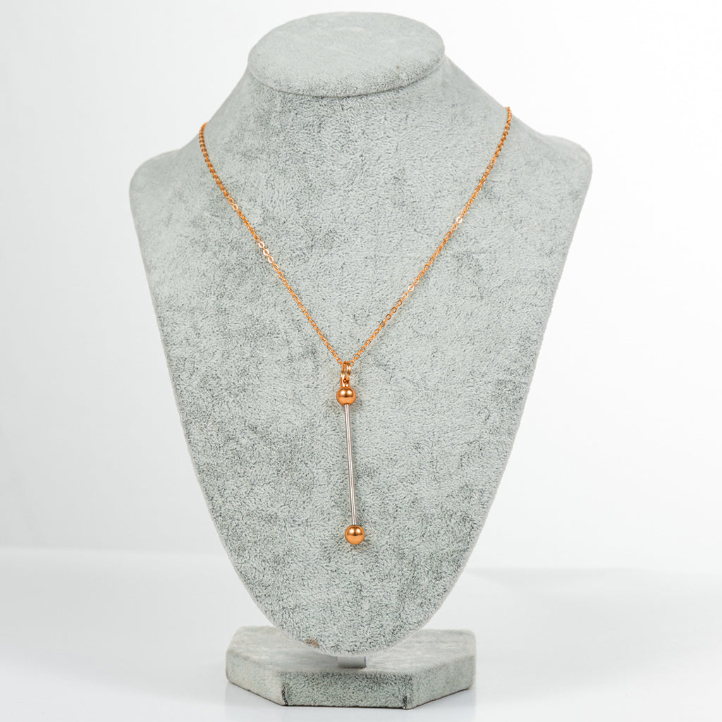 Beadable Metal Necklaces With Bars