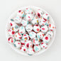 15mm Printed Pattern Silicone Beads Colorful Design 50pcs - Summer