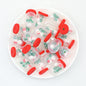 3D Christmas Glitter Bottle Silicone Focal Beads 20pcs 18