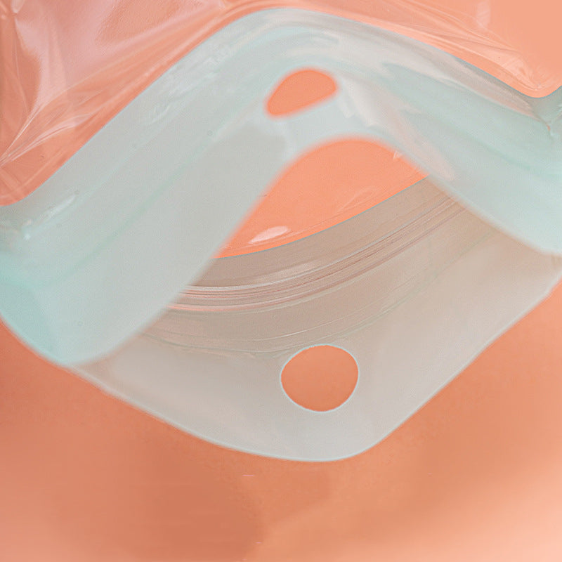 Zip Lock Bags Transparent PE Plastic Morandi Color Top Seal 10pcs 3