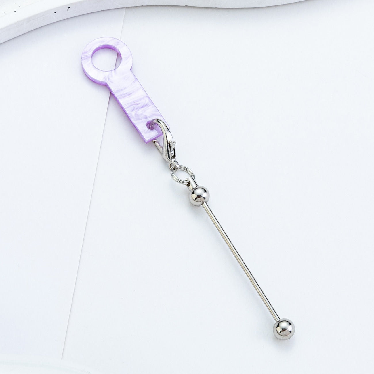 Beadable Cup Charms Glitter Marble Texture