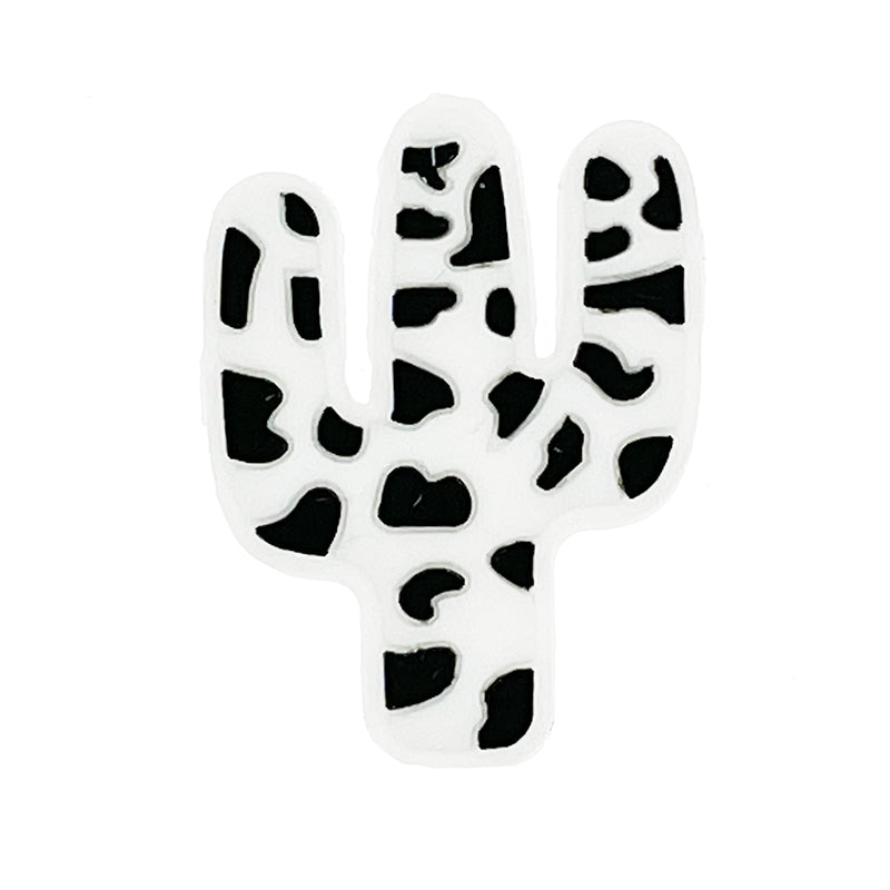 Silicone Focal Beads Cactus Bold Contrasting Patches 20pcs 6