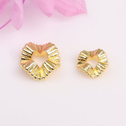 Alloy Wavy Spacer Beads 6mm 8mm Tibetan Style 10pcs 2