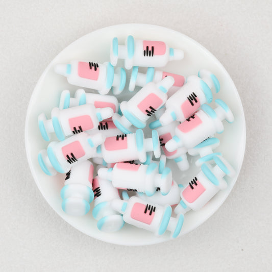 Medical Syringe 3D Silicone Focal Beads 20 pcs