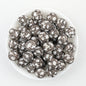 15mm Leopard Print Pattern Silicone Round Beads 50pcs - Leopard Print Flower