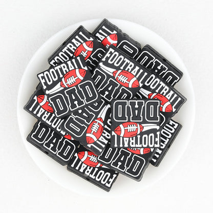 Silicone Focal Beads Dad Theme Legendary Dad Best Ever 20pcs
