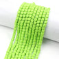Cube Clay Beads 6mm Solid Color Polymer Matte Finish 10strands 20