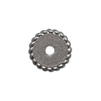 12mm Silicone Flat Spacer Beads Metal Color Stripes Dots 20 pcs 6