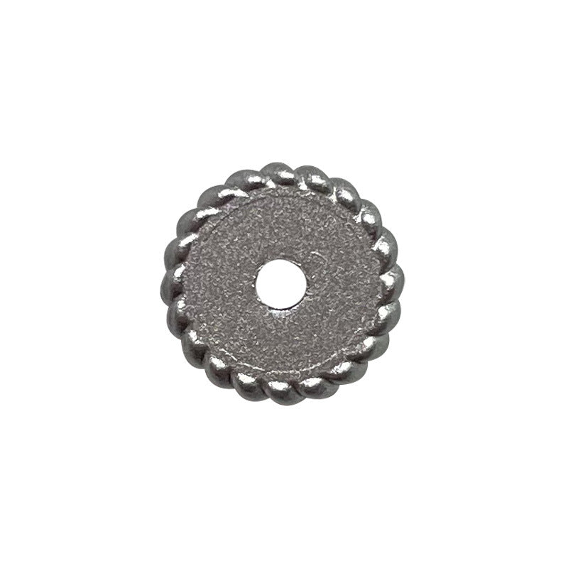 12mm Silicone Flat Spacer Beads Metal Color Stripes Dots 20 pcs 6