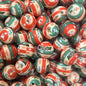 33 Christmas Printed Silicone beads