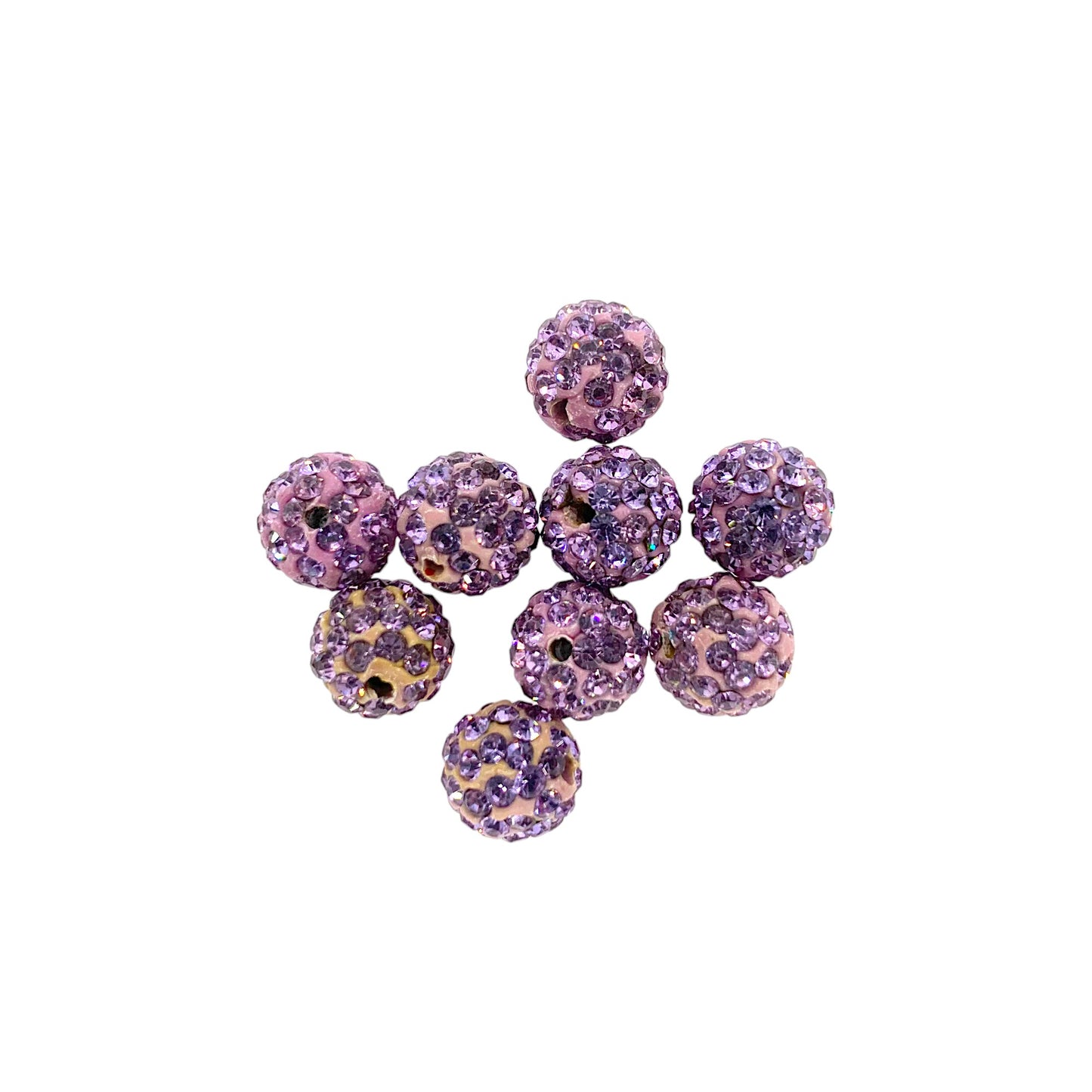 Clay Ball Rhinestone Beads 6mm Disco Sparkle 50pcs