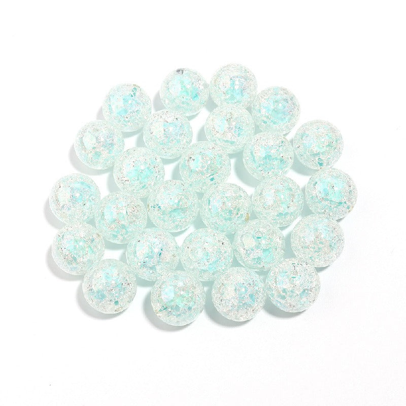 Crackle Round Acrylic Beads 16mm Pastel Mixed Colors 10pcs 7