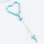 Beadable Metal Carabiners Heart-shaped With Bars