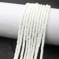 Flat Clay Beads 4mm Solid Color Polymer Disc 10strands 3