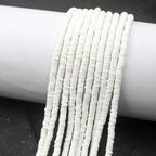 Flat Clay Beads 4mm Solid Color Polymer Disc 10strands 3