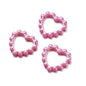 Hollow Heart Acrylic Beads 39x43mm Pastel and Black Scalloped 10pcs 11