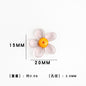 Transparent Colorful Flower Shaped Glass Beads 15x20mm 10pcs 9